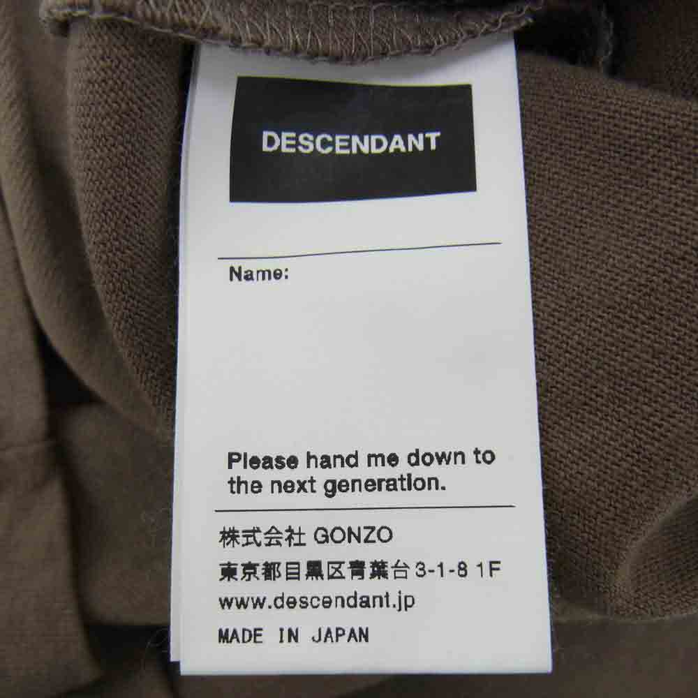 DESCENDANT ディセンダント 19AW 192ATDS-CSM19 CETUS JERSEY LS ケートス ジャージー 長袖 クルーネック オリーブ カーキ系 2【新古品】【未使用】【中古】