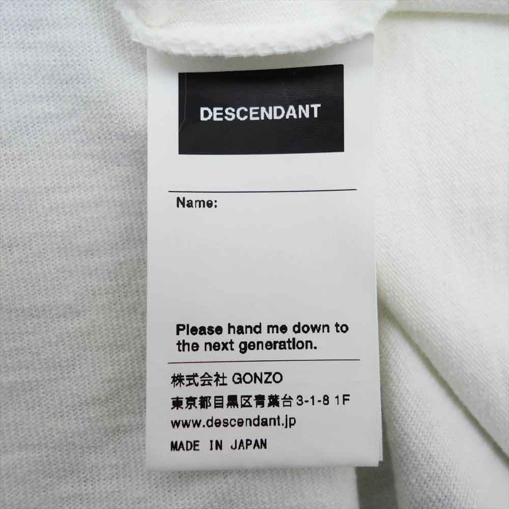 DESCENDANT ディセンダント 19SS 191ATDS-CSM15 CETUS JERSEY LS ケートス ジャージー 長袖 クルーネック ホワイト 2【新古品】【未使用】【中古】
