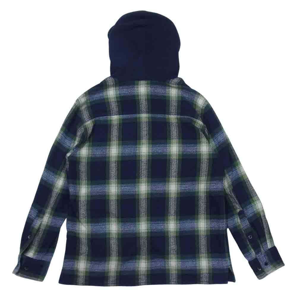 DESCENDANT ディセンダント 18AW 182BRDS-SHM03 STONER HOODED LS SHIRT ストーナー フーデッド ロングスリーブ チェック シャツ グリーン系 2【新古品】【未使用】【中古】