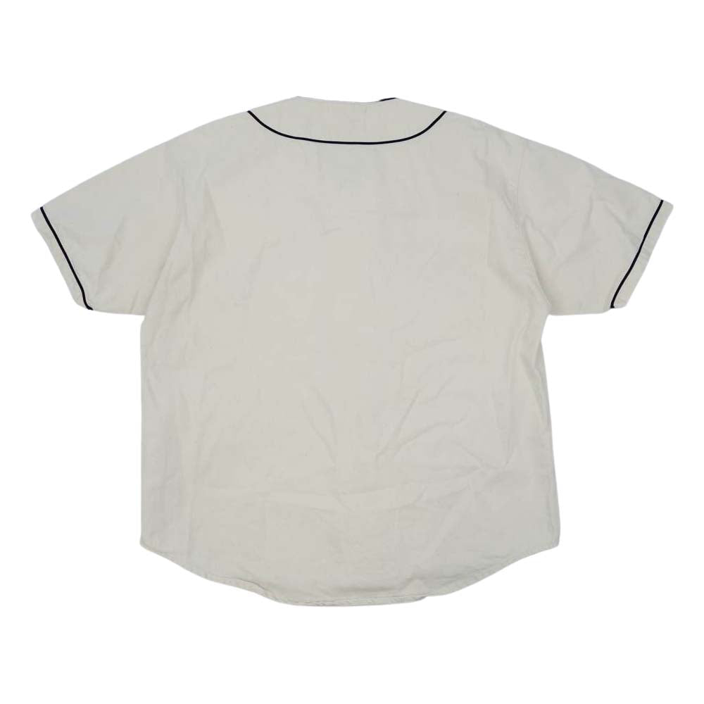DESCENDANT ディセンダント 20SS 201BRDS-SHM06 BLEEK B.B SS SHIRT ベースボール 半袖 シャツ ホワイト系 2【新古品】【未使用】【中古】