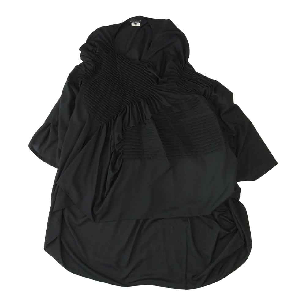 JUNYA WATANABE COMME des GARCONS ジュンヤワタナベコムデギャルソン AD2017 JA-O073 ドルマンスリーブ アシンメトリー カットソー ブラック系 S【中古】