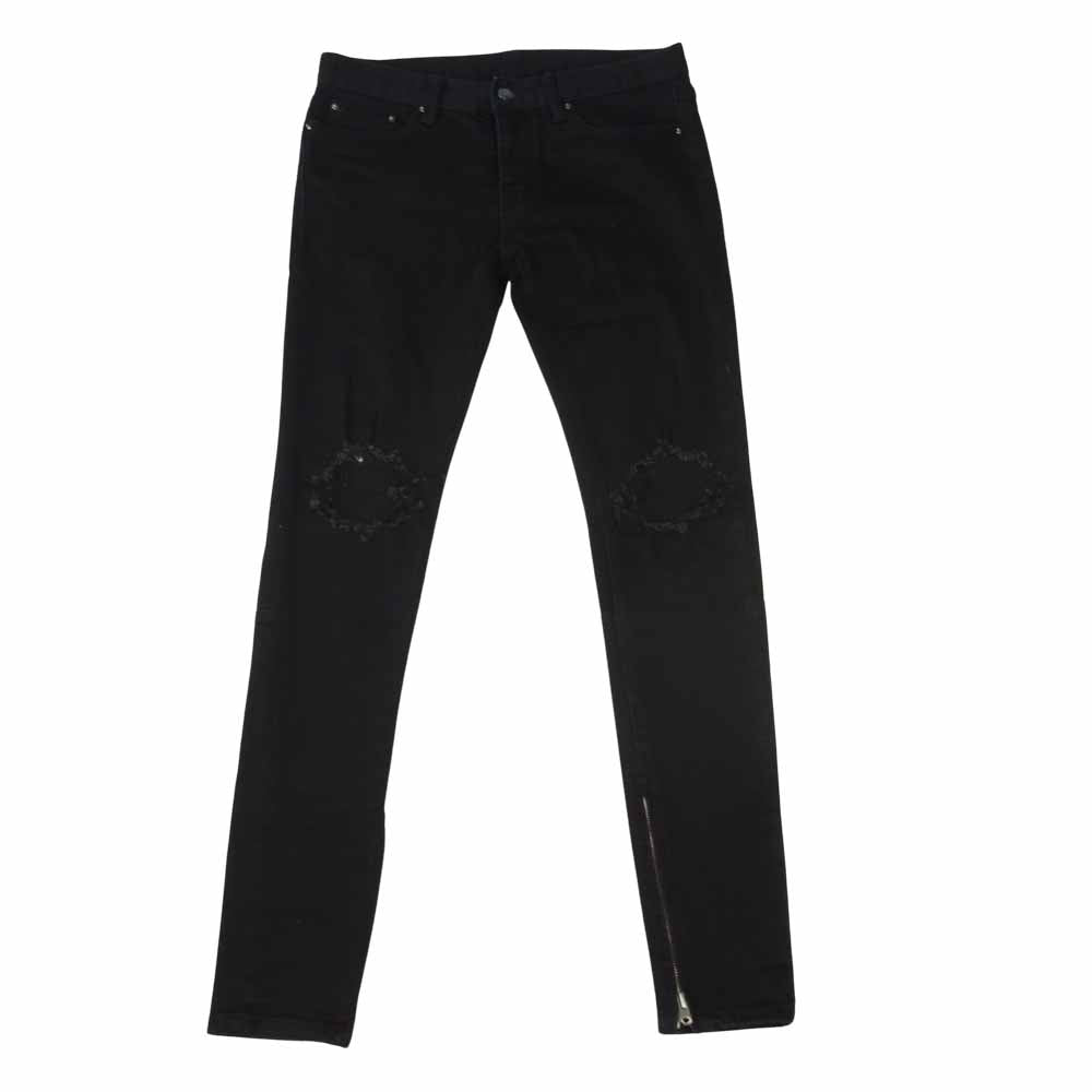 ミニマル M1 STRETCH DENIM 裾ジップ ブラック デニム パンツ ブラック系 30【美品】【中古】