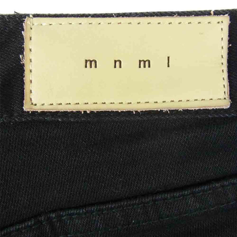 ミニマル M1 STRETCH DENIM 裾ジップ ブラック デニム パンツ ブラック系 30【美品】【中古】