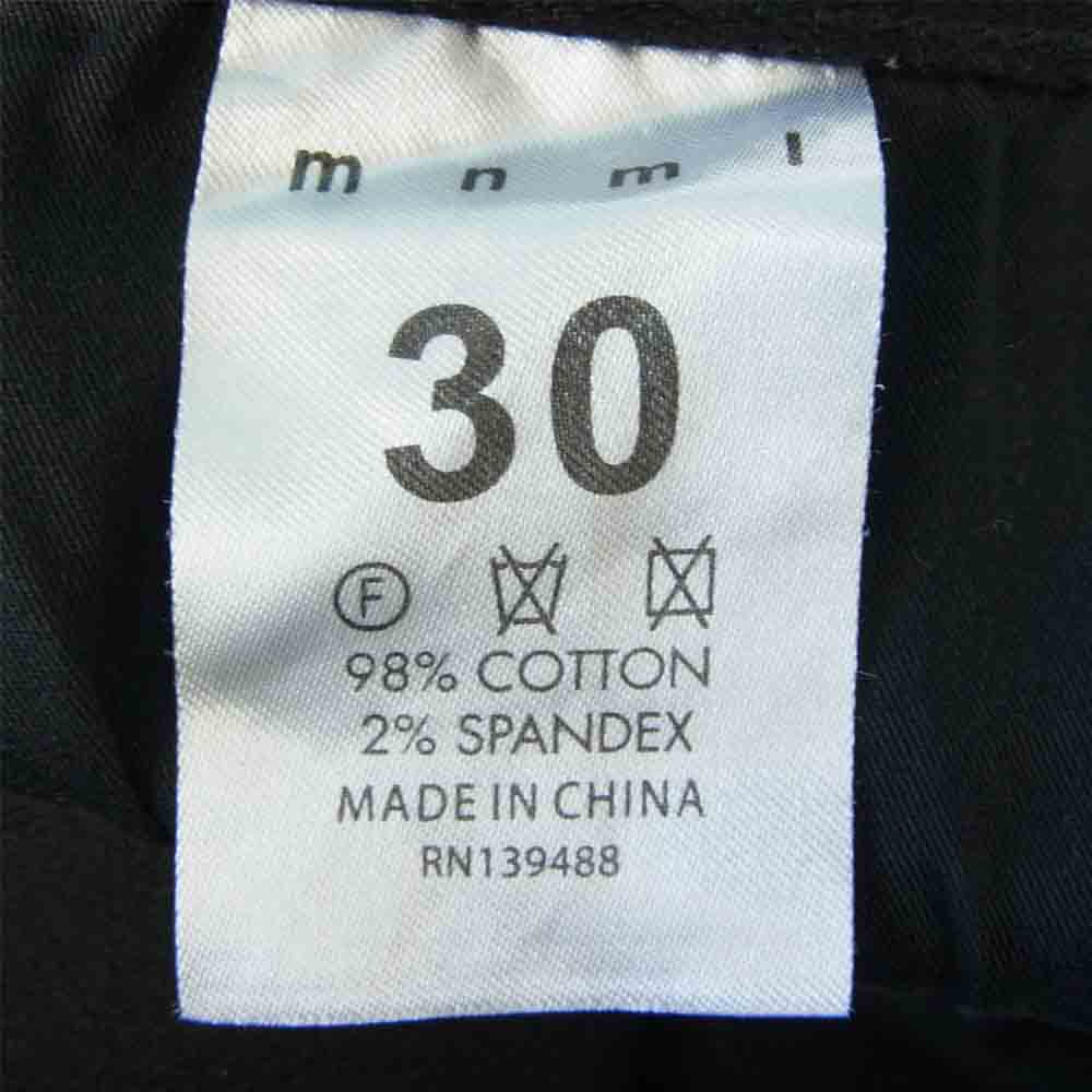 ミニマル M1 STRETCH DENIM 裾ジップ ブラック デニム パンツ ブラック系 30【美品】【中古】