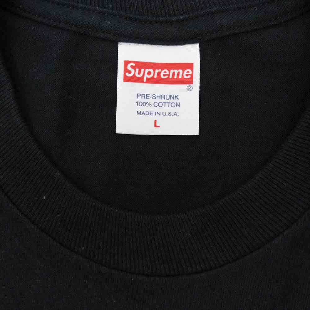 Supreme シュプリーム 21SS CHALK BOX LOGO TEE カウズ ボックス ロゴ Tシャツ ブラック系 L【中古】