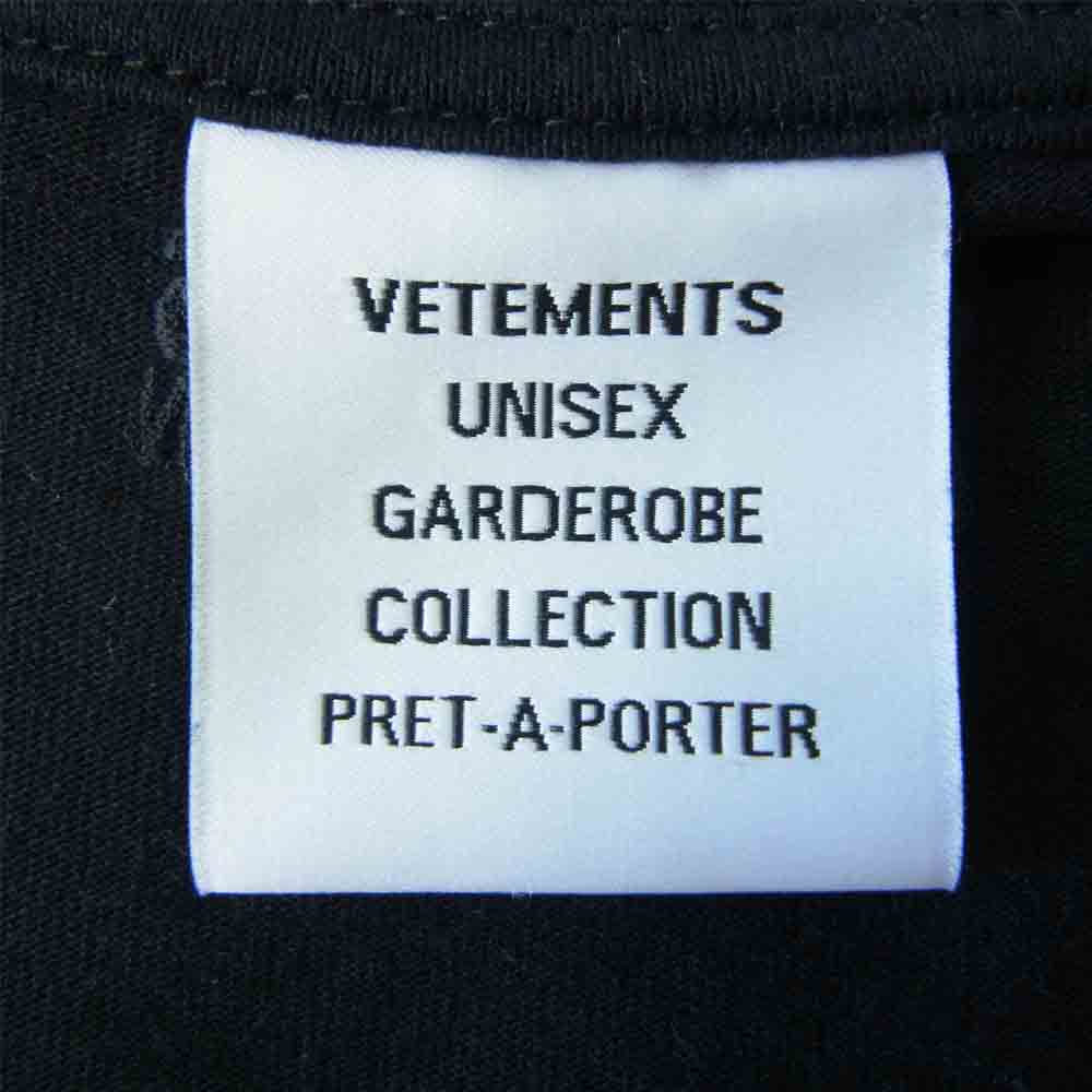 VETEMENTS ヴェトモン 21SS UE51TR620B THINK DIFFERENTLY LOGO T SHIRT ロゴ Tシャツ ブラック系 XL【美品】【中古】