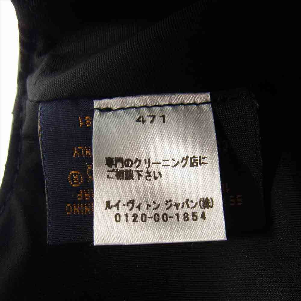 LOUIS VUITTON ルイ・ヴィトン M76580 キャスケット モノグラム シャドウ レザー キャップ ブラック系【美品】【中古】