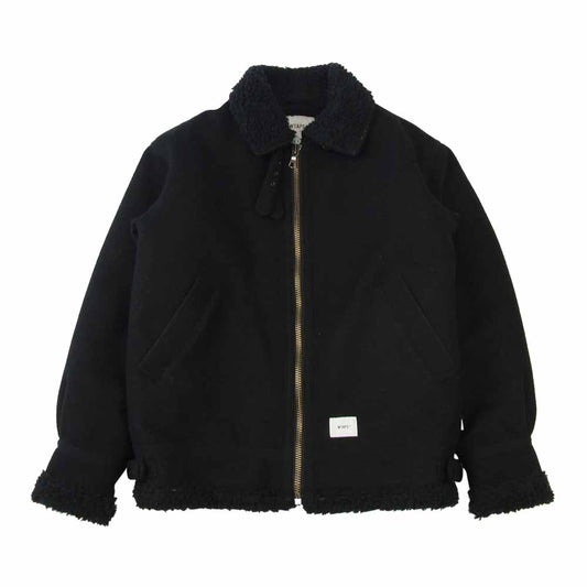 WTAPS ダブルタップス 182GWDT-JKM04 OVIS JACKET WONY MELTON メルトン ボア ジャケット ブラック系 1【中古】