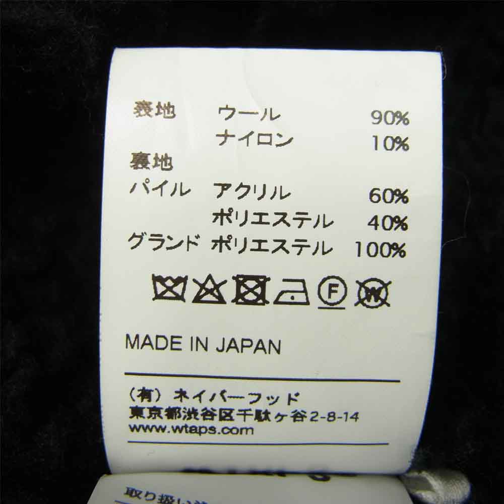 WTAPS ダブルタップス 182GWDT-JKM04 OVIS JACKET WONY MELTON メルトン ボア ジャケット ブラック系 1【中古】