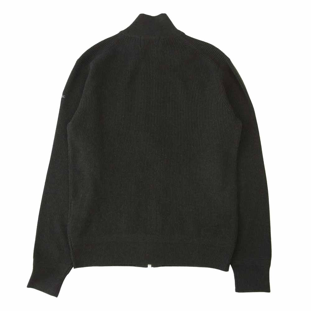 schott ショット 3174008 LEATHER POCKET COMMAND ZIP SWEATER ワンスター レザー ポケット ハーフ ジップ セーター カーキ系 M【中古】