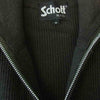 schott ショット 3174008 LEATHER POCKET COMMAND ZIP SWEATER ワンスター レザー ポケット ハーフ ジップ セーター カーキ系 M【中古】