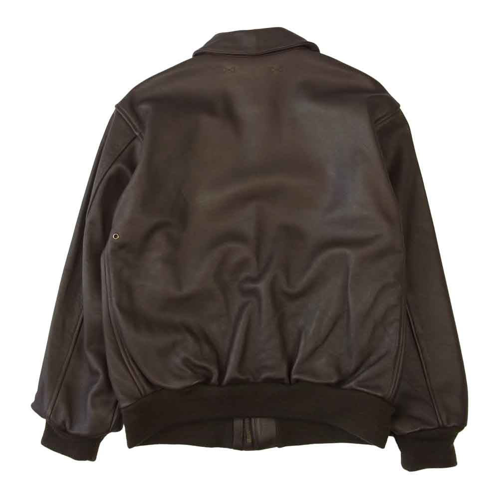 中田商店 30-1415 A-2 MRI LEATHER レザー 牛革 フライト ジャケット ブラウン系 40【中古】