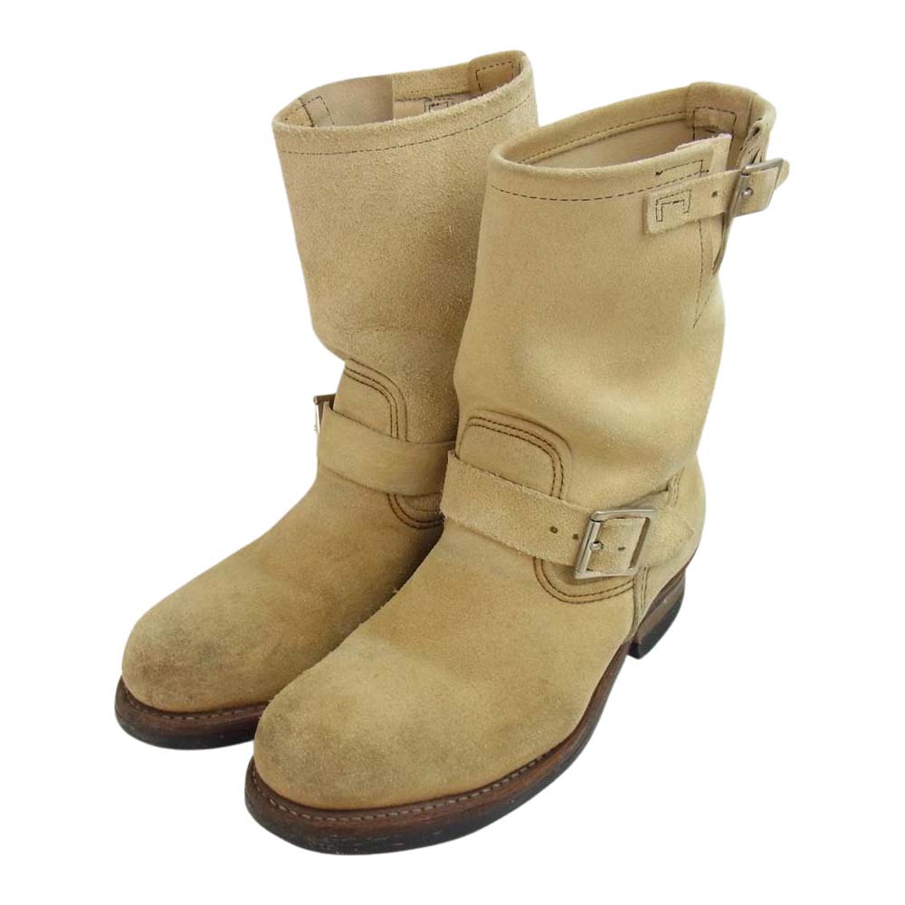 RED WING レッドウィング 8268 Engineer Boots スエード エンジニア ブーツ ベージュ系 US8.5D【中古】