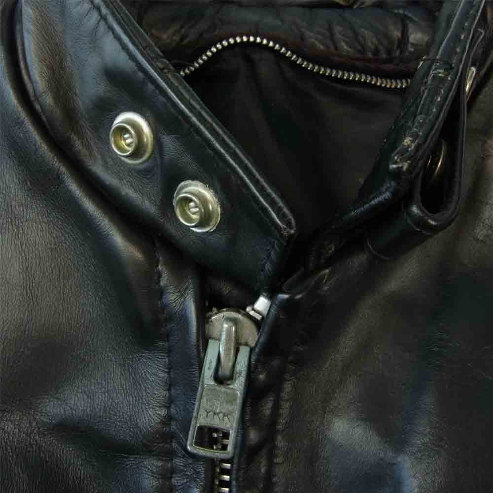 schott ショット 641 USA シングル レザー ライダース ジャケット ブラック系 36【中古】