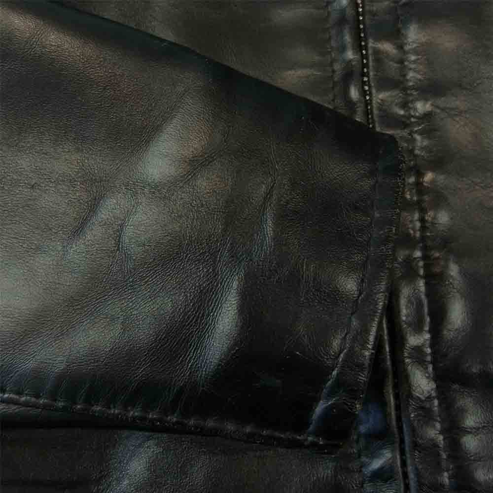 schott ショット 641 USA シングル レザー ライダース ジャケット ブラック系 36【中古】