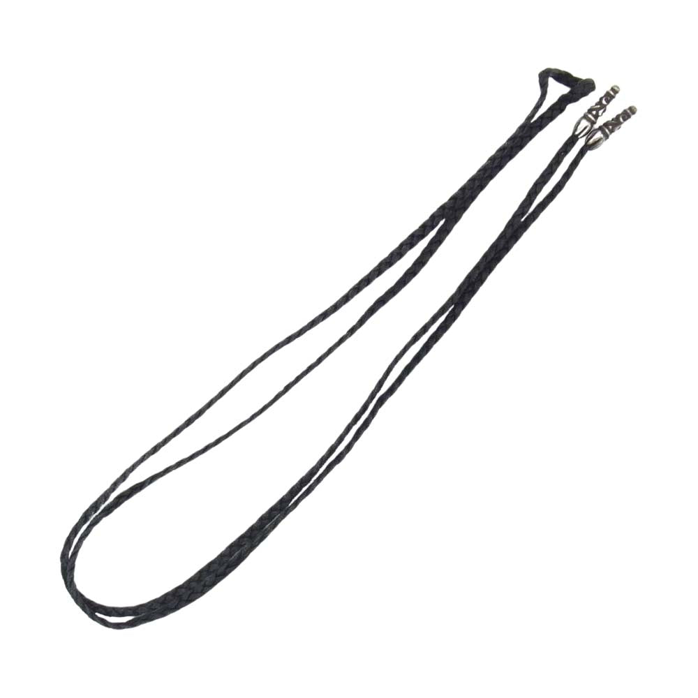 CHROME HEARTS クロムハーツ（原本無） LATHER BRAID レザーブレード ネックレス ブラック系【中古】
