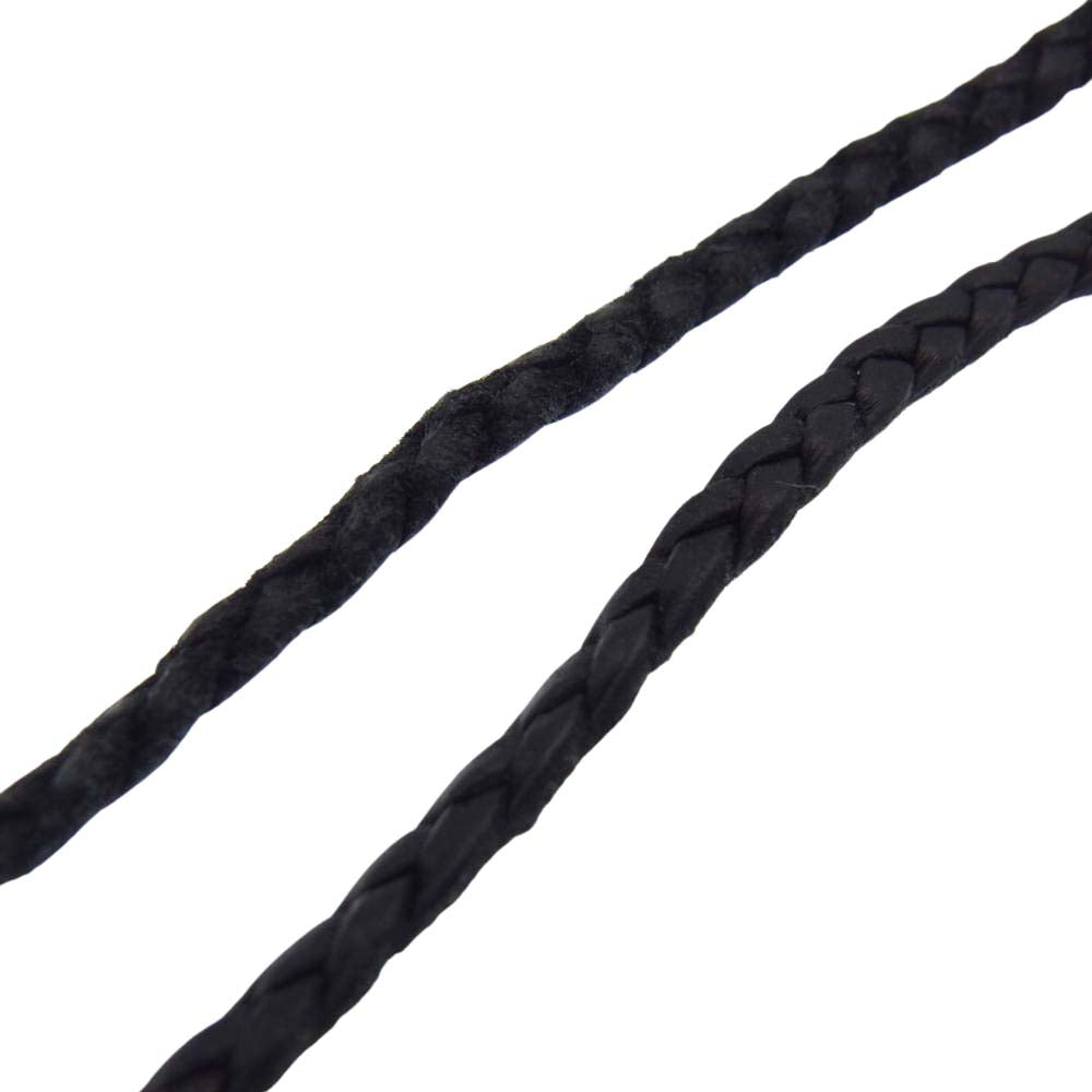 CHROME HEARTS クロムハーツ（原本無） LATHER BRAID レザーブレード ネックレス ブラック系【中古】