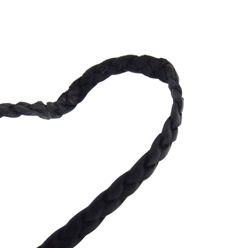 CHROME HEARTS クロムハーツ（原本無） LATHER BRAID レザーブレード ネックレス ブラック系【中古】