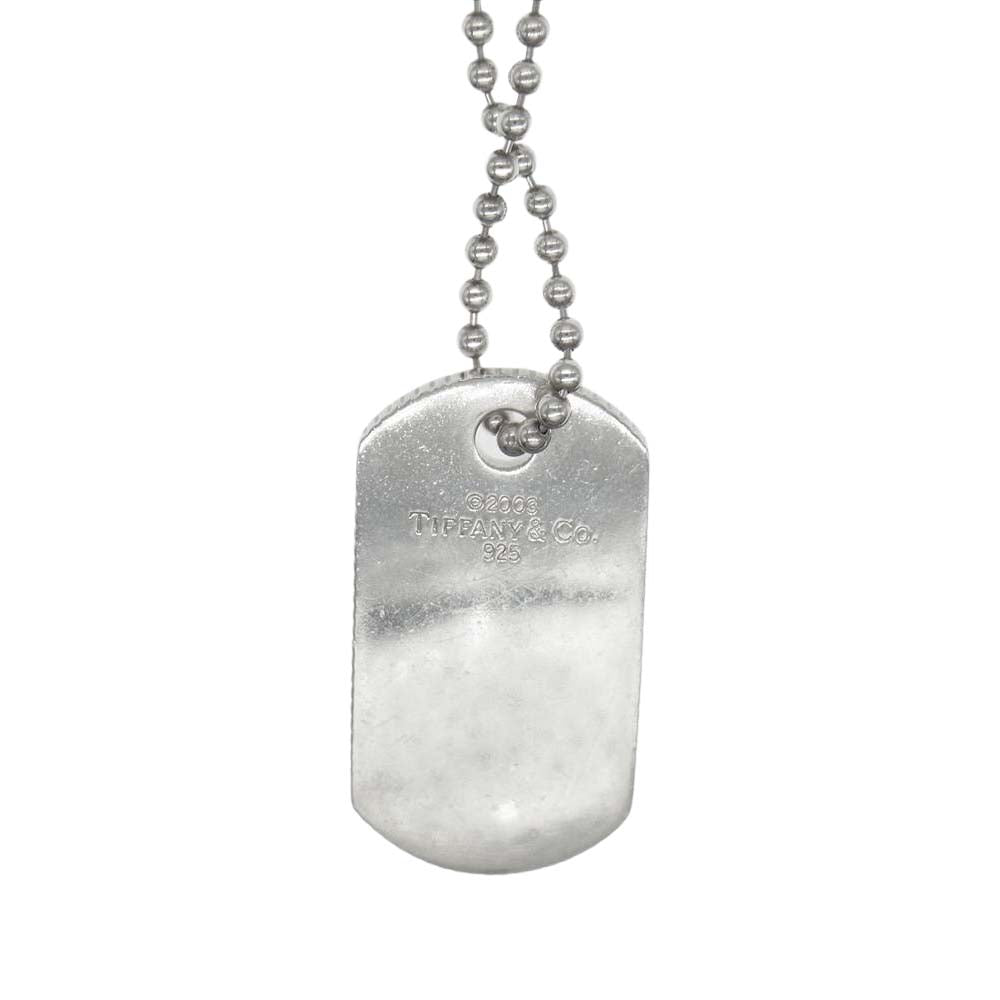 ☆極美品ティファニーネックレス　ドッグタグコインエッジIDプレート　シルバー ☆極美品ティファニーネックレス ドッグタグエッジIDプレート シルバー