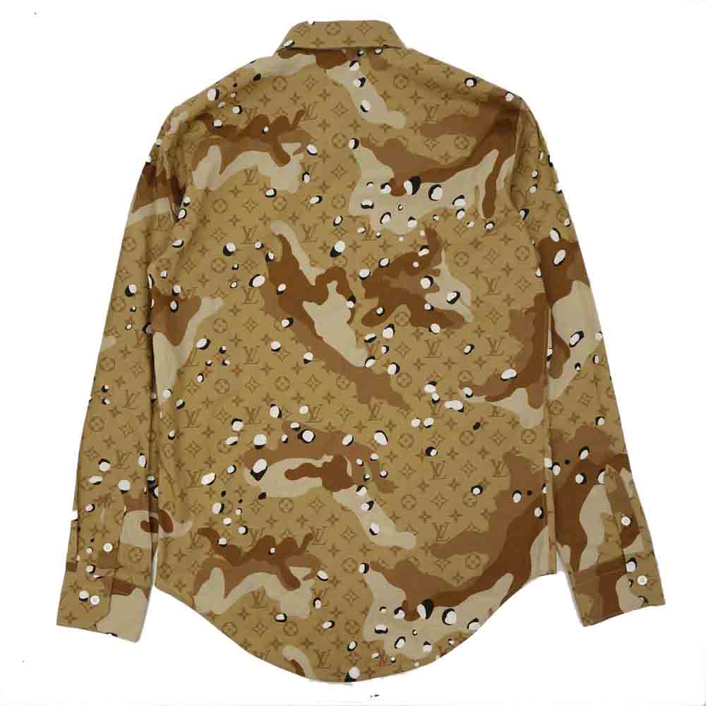 LOUIS VUITTON ルイ・ヴィトン 1A5VW7  国内正規品 モノグラム カモDNA シャツ ブラウン系 M【美品】【中古】