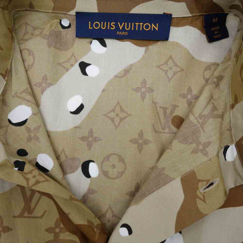 LOUIS VUITTON ルイ・ヴィトン 1A5VW7  国内正規品 モノグラム カモDNA シャツ ブラウン系 M【美品】【中古】