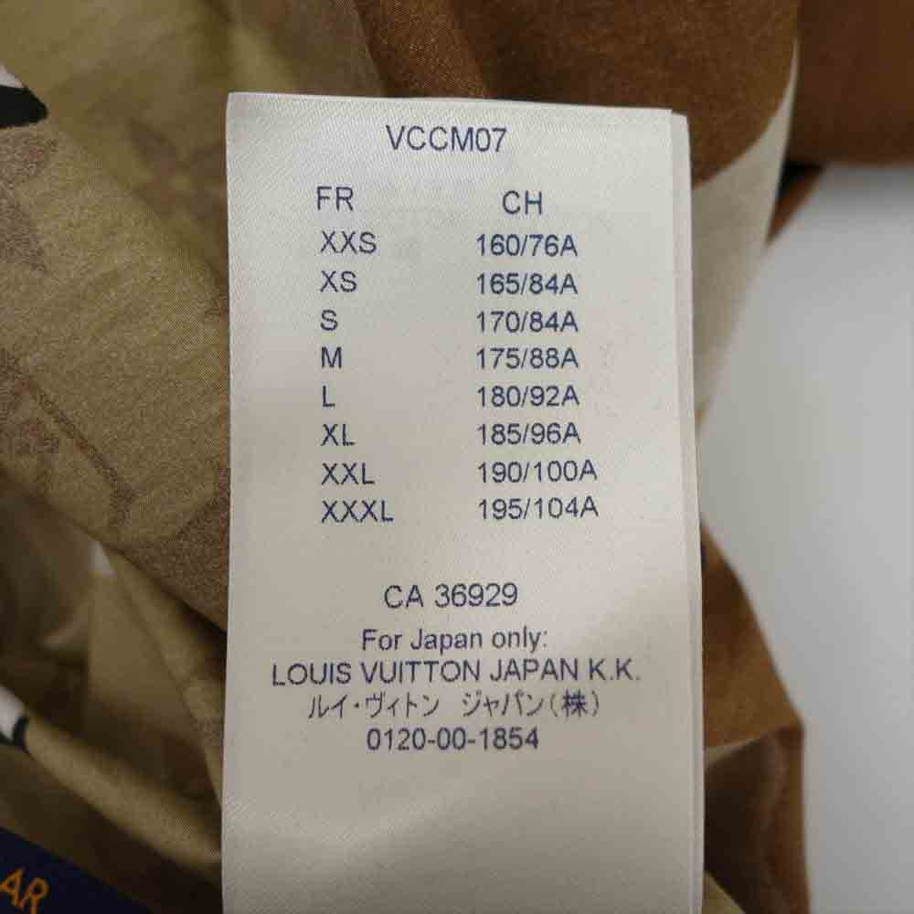 LOUIS VUITTON ルイ・ヴィトン 1A5VW7  国内正規品 モノグラム カモDNA シャツ ブラウン系 M【美品】【中古】