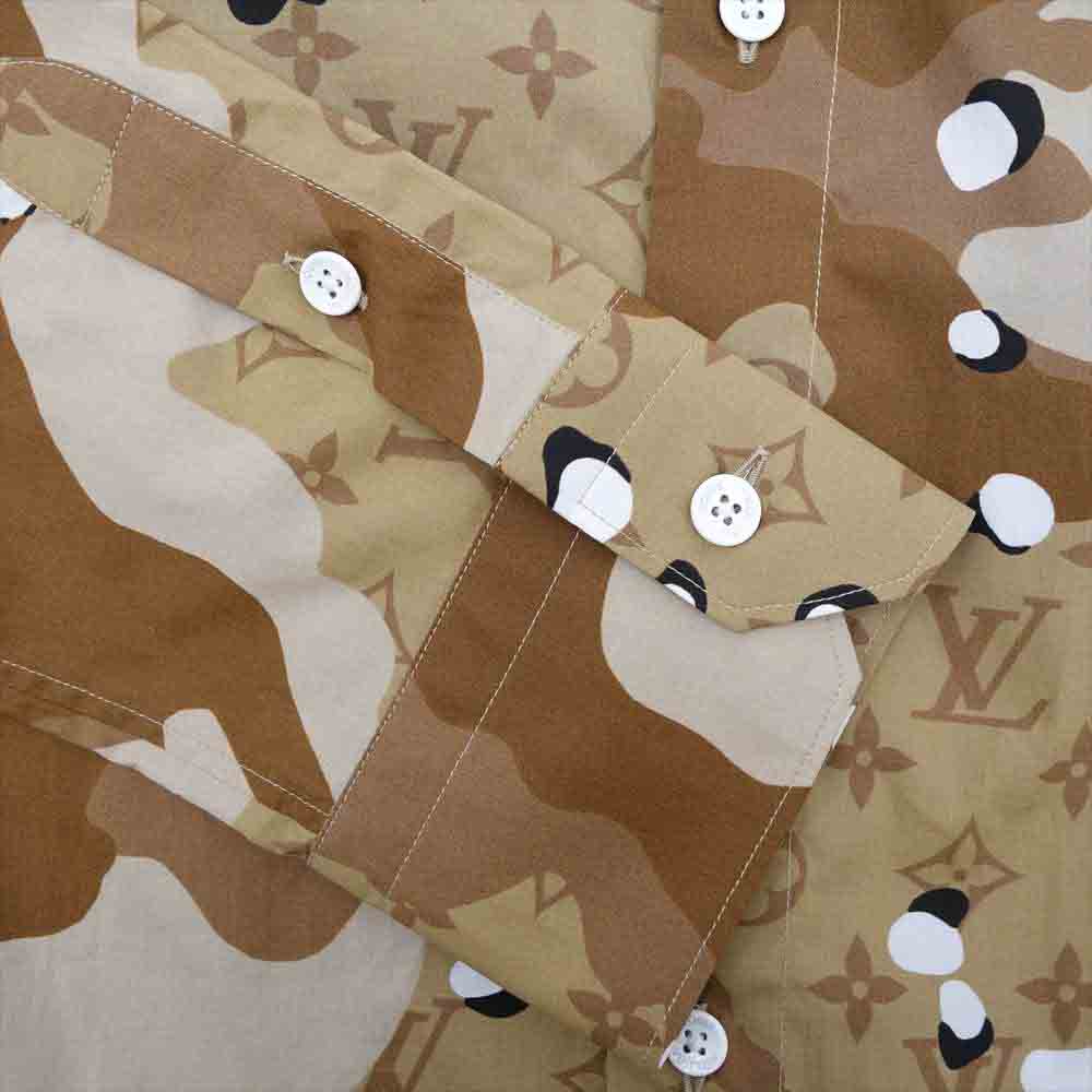 LOUIS VUITTON ルイ・ヴィトン 1A5VW7  国内正規品 モノグラム カモDNA シャツ ブラウン系 M【美品】【中古】