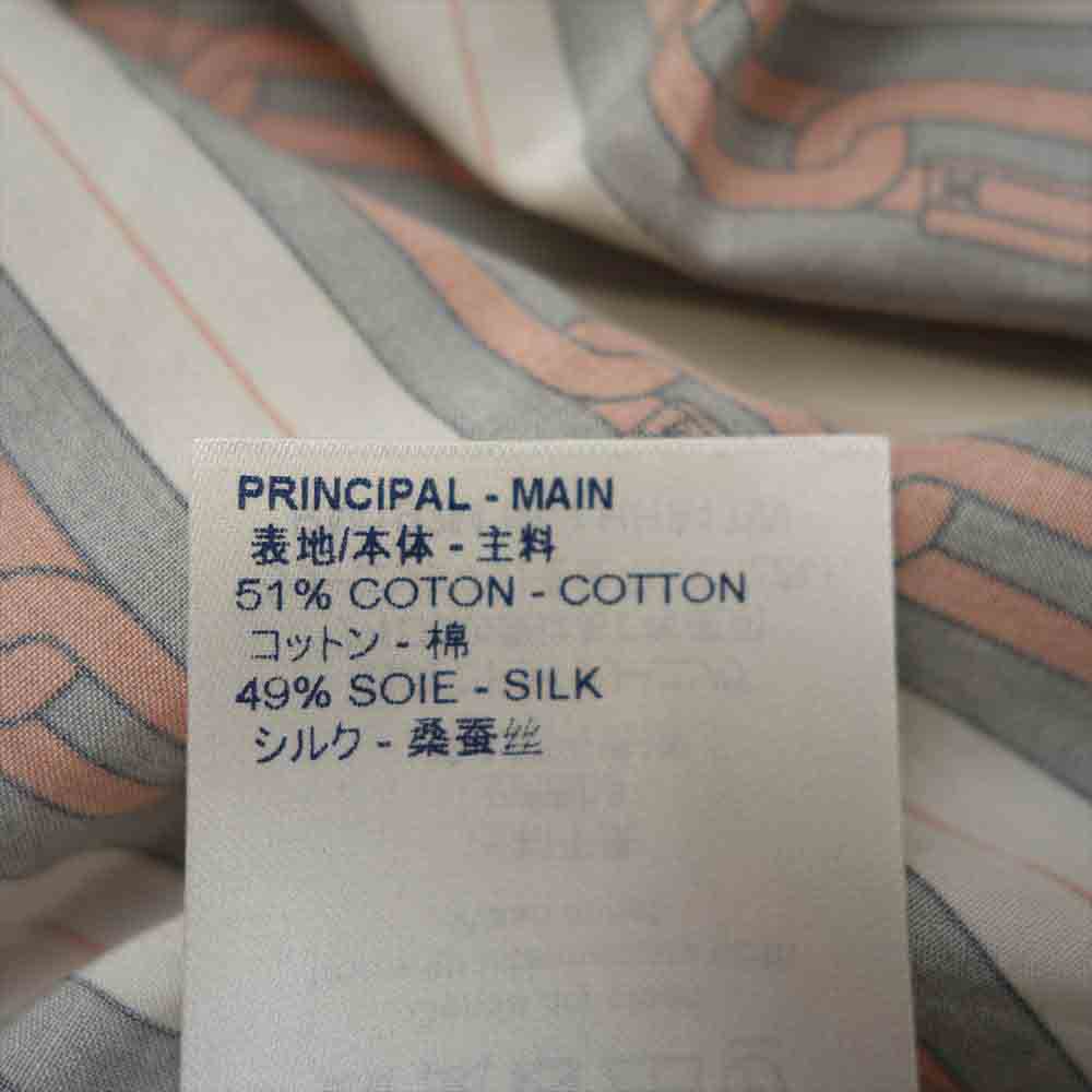 LOUIS VUITTON ルイ・ヴィトン 1A50XL 国内正規品 チェーン ストライプ シャツ オレンジ系 XS【美品】【中古】