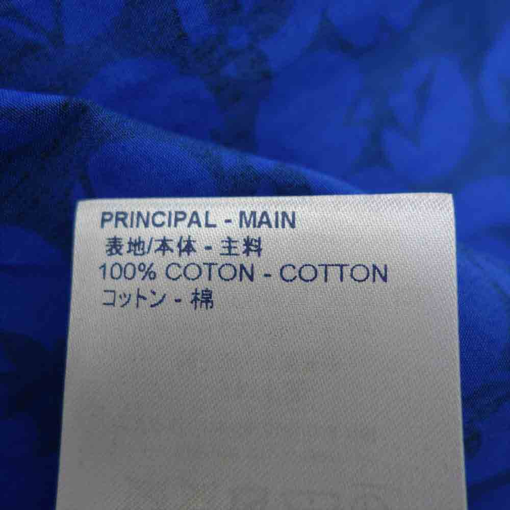 LOUIS VUITTON ルイ・ヴィトン 1A5DA8 国内正規品 モノグラム ドット 水玉 シャツ ブルー系 XS【美品】【中古】