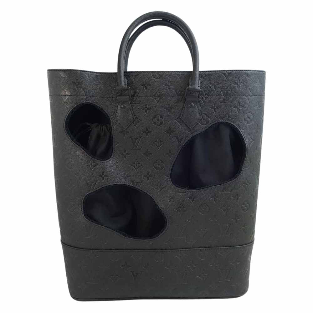 LOUIS VUITTON ルイ・ヴィトン M58661 川久保玲 モノグラム アンプラント ウィズ ホールズ トート MM ブラック系【美品】【中古】