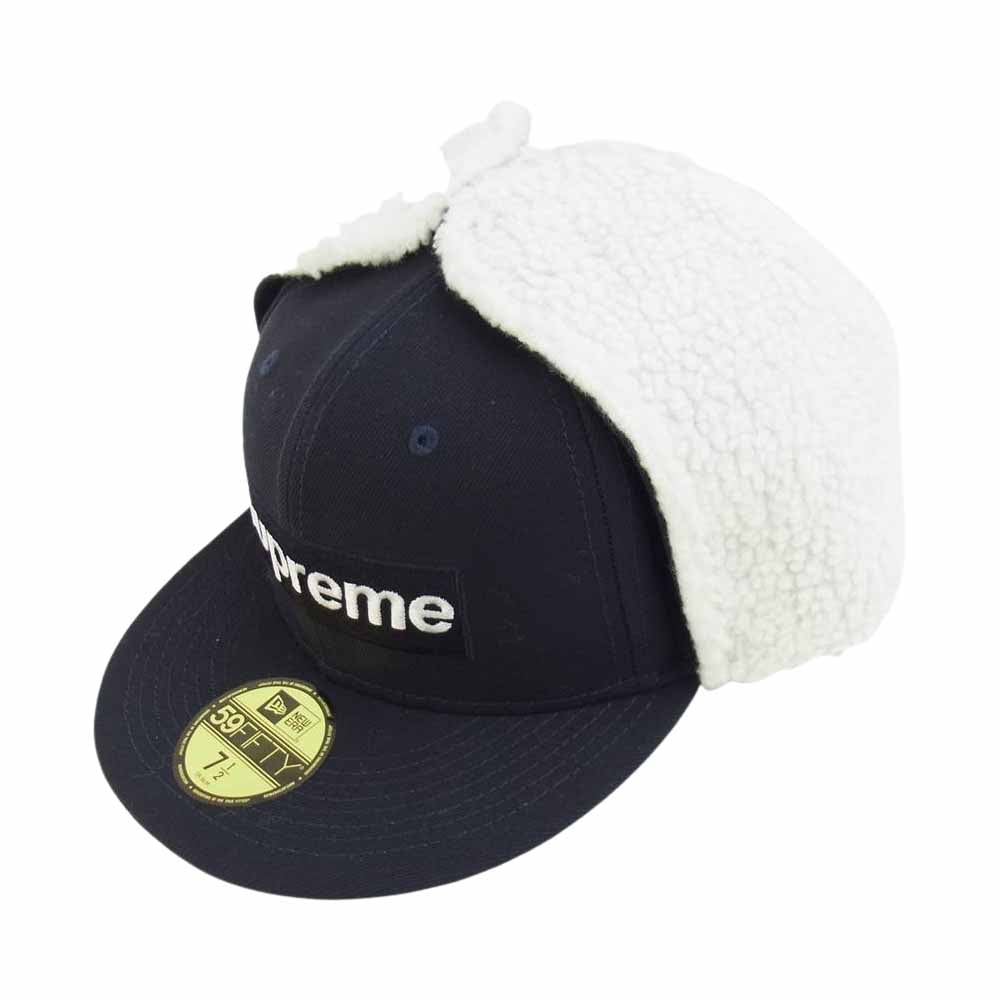 Supreme シュプリーム 20AW Ear flap Box Logo New Era イヤー フラップ ボックス ロゴ ニューエラ キャップ ブラック系 59.6cm【新古品】【未使用】【中古】