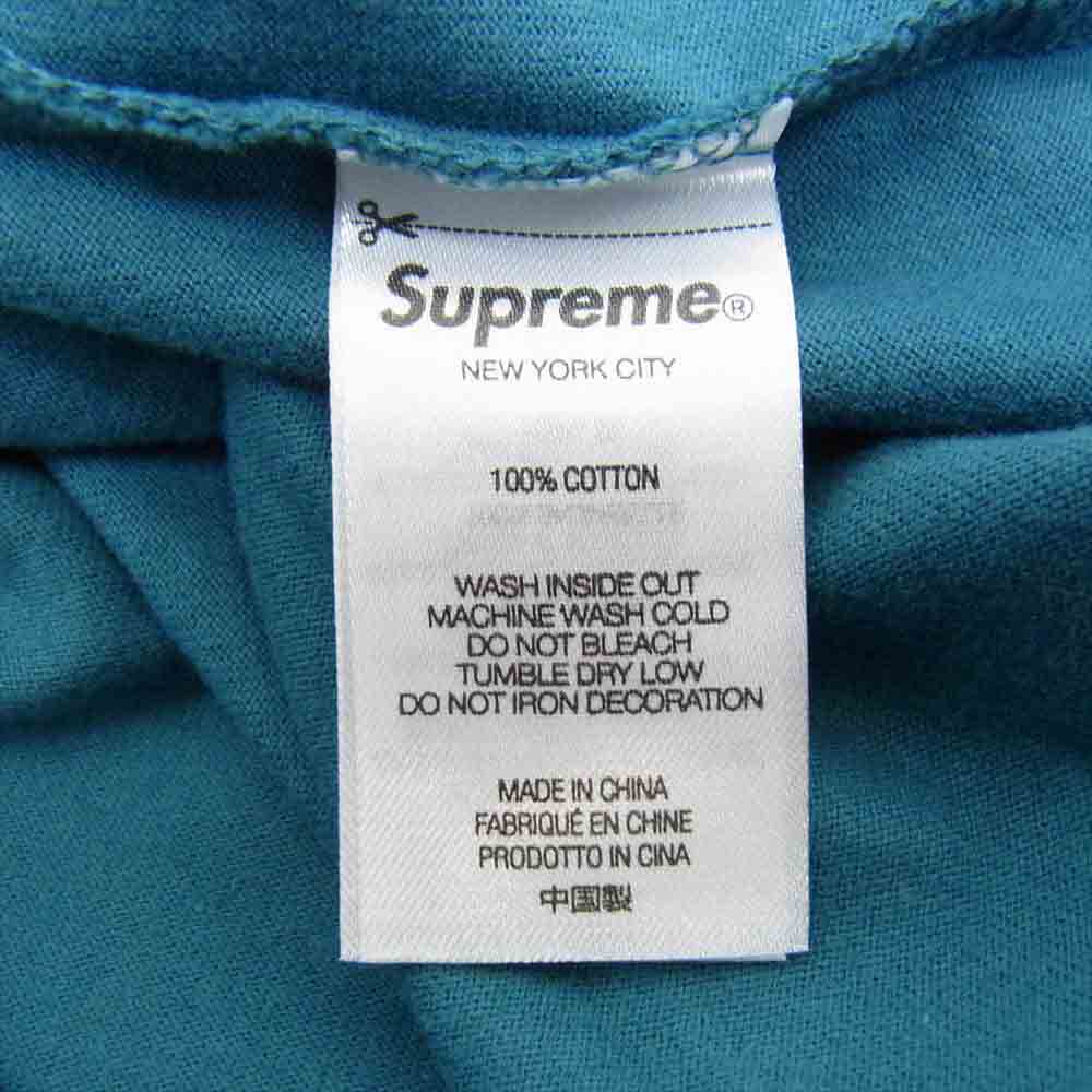 Supreme シュプリーム 21AW Stars Collar L/S Top スターズ カラー ロングスリーブ トップ ターコイズ系 S【中古】