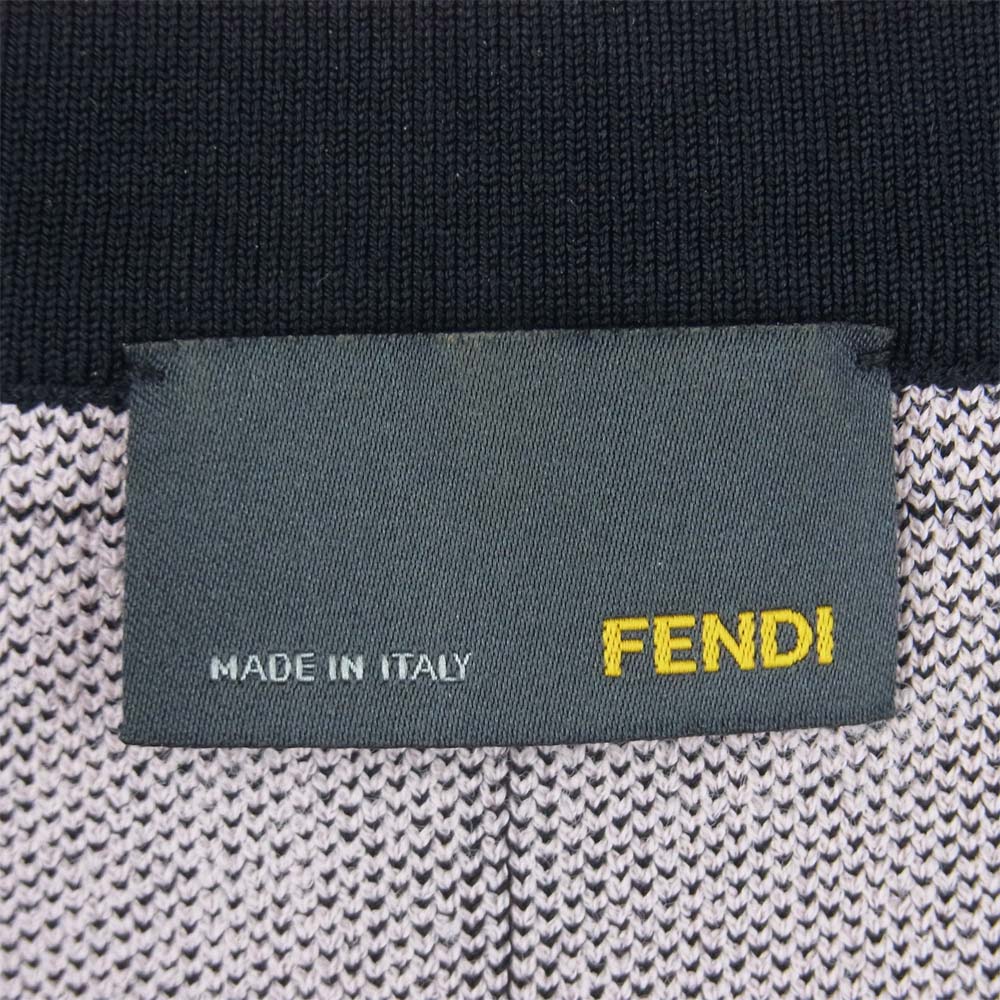 FENDI フェンディ チェック カーディガン イタリア製 ピンク系 38【中古】