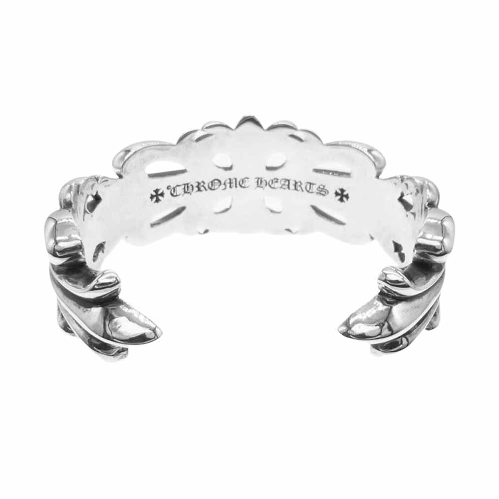 CHROME HEARTS クロムハーツ（原本無） ダブル フローラルクロス カフ バングル シルバー系【中古】