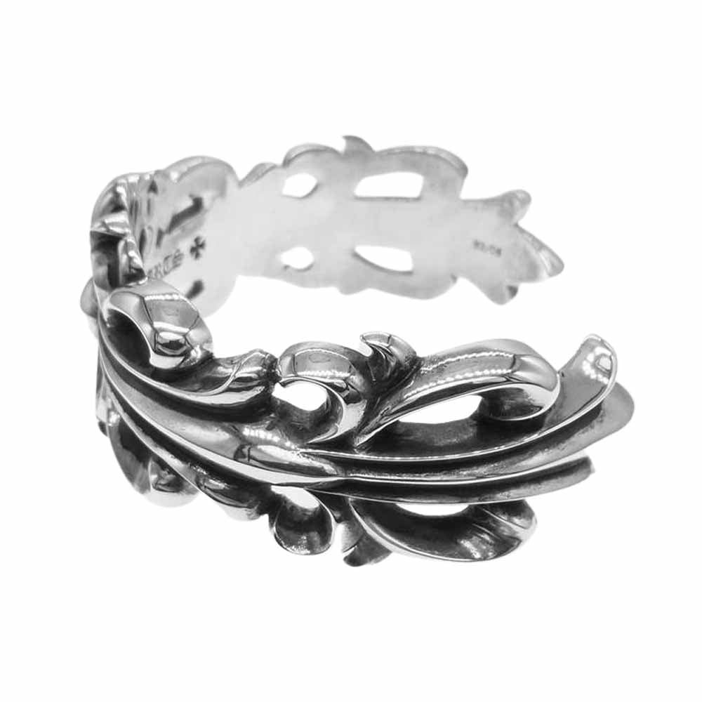 CHROME HEARTS クロムハーツ（原本無） ダブル フローラルクロス カフ バングル シルバー系【中古】