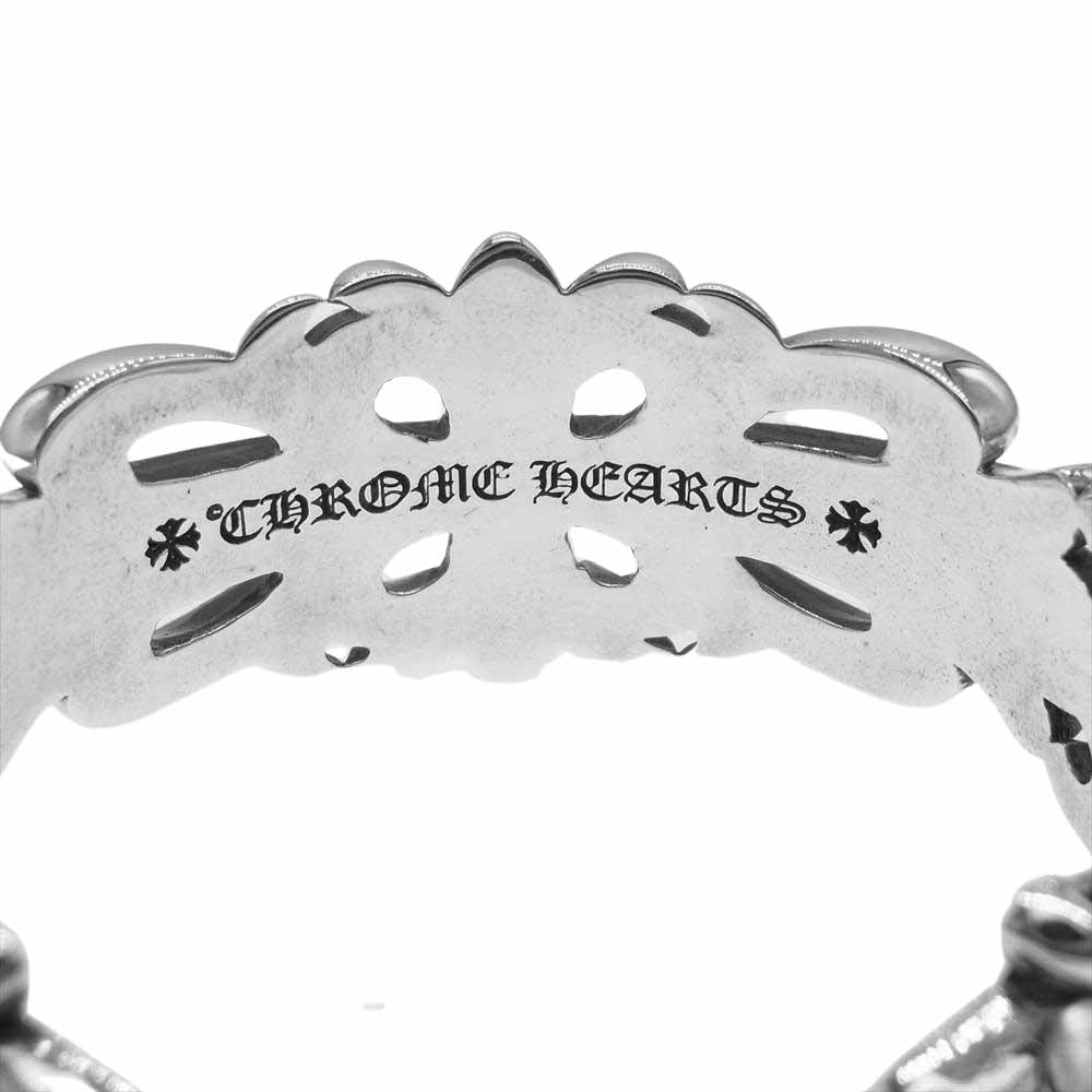 CHROME HEARTS クロムハーツ（原本無） ダブル フローラルクロス カフ バングル シルバー系【中古】