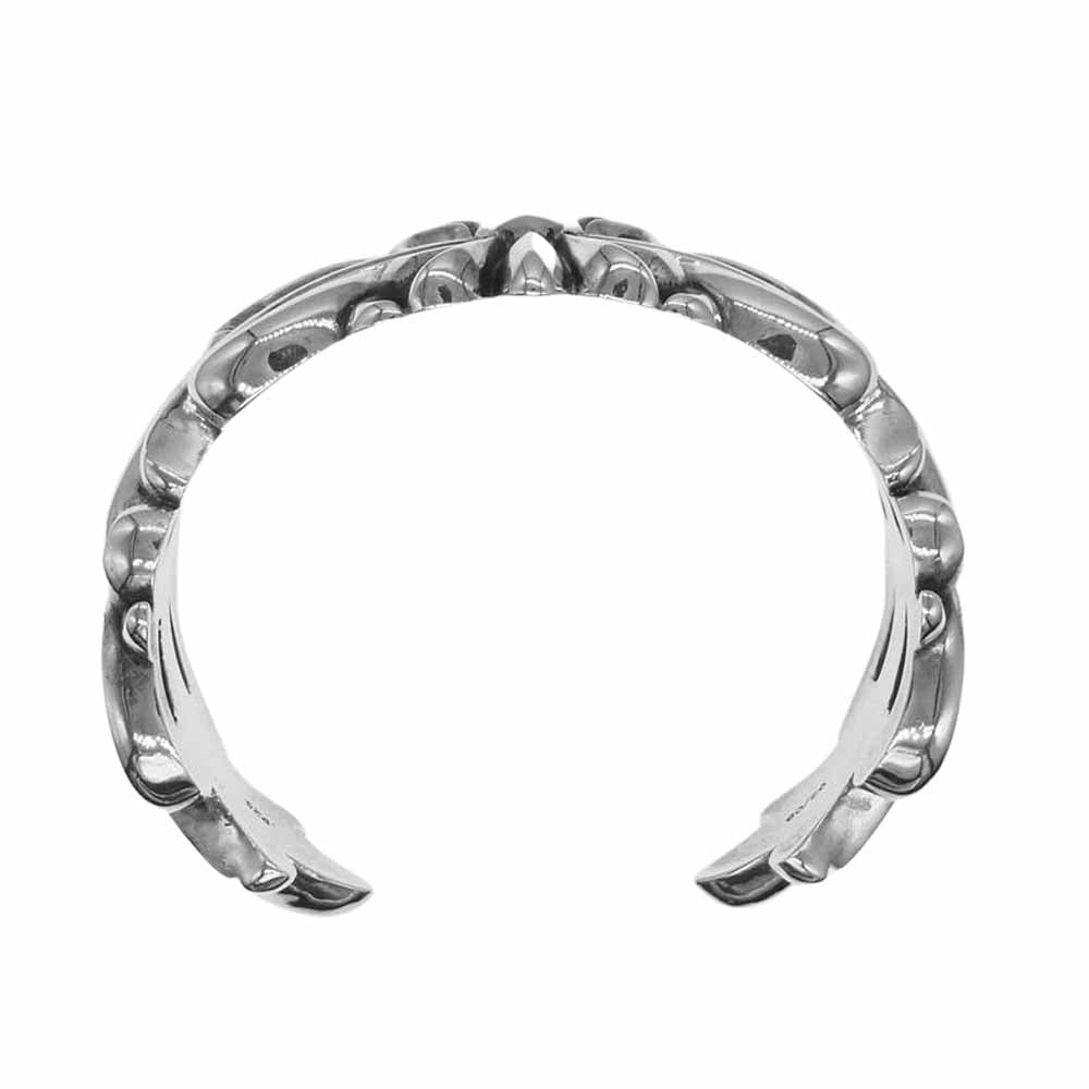 CHROME HEARTS クロムハーツ（原本無） ダブル フローラルクロス カフ バングル シルバー系【中古】