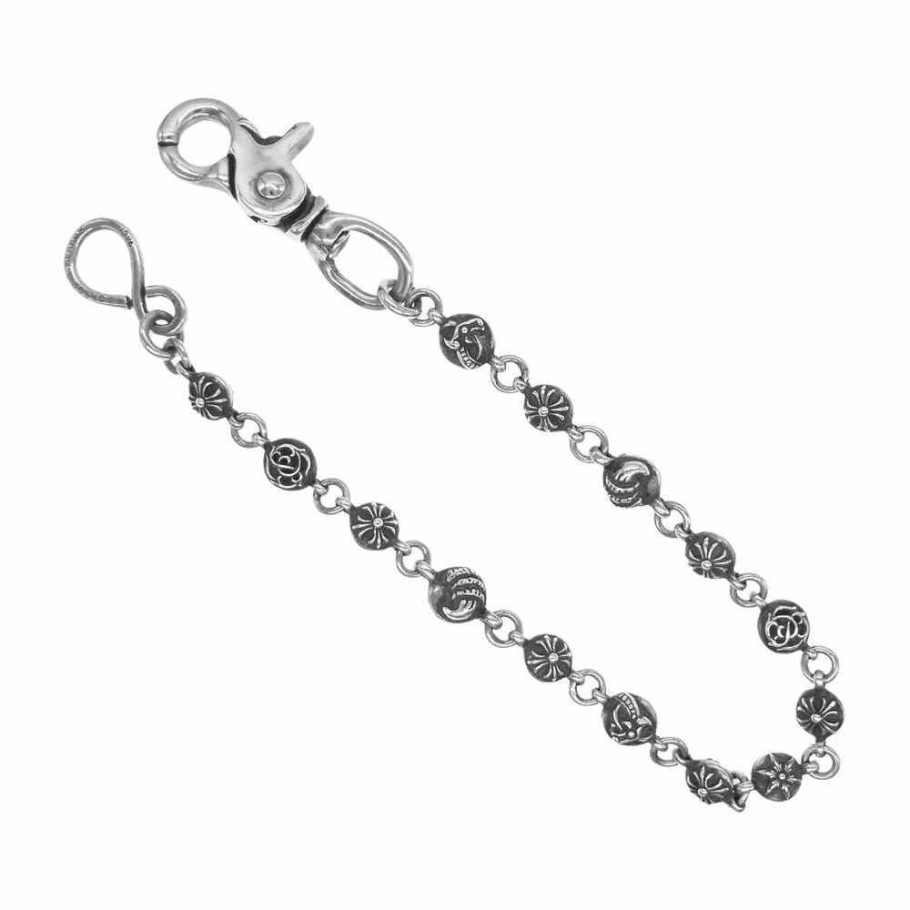 CHROME HEARTS クロムハーツ（原本無） 1クリップ ショート マルチボール ウォレットチェーン シルバー系【中古】