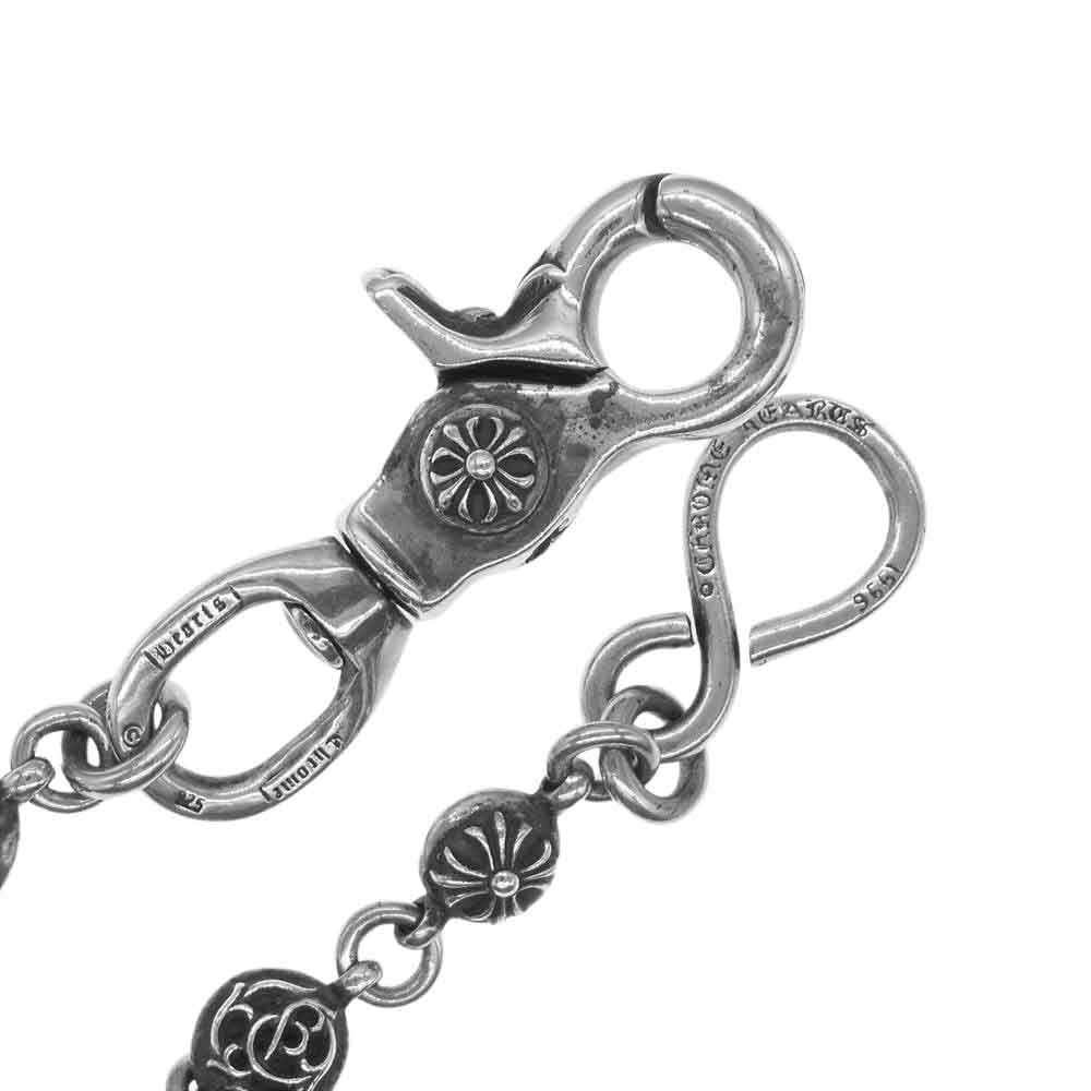 CHROME HEARTS クロムハーツ（原本無） 1クリップ ショート マルチボール ウォレットチェーン シルバー系【中古】