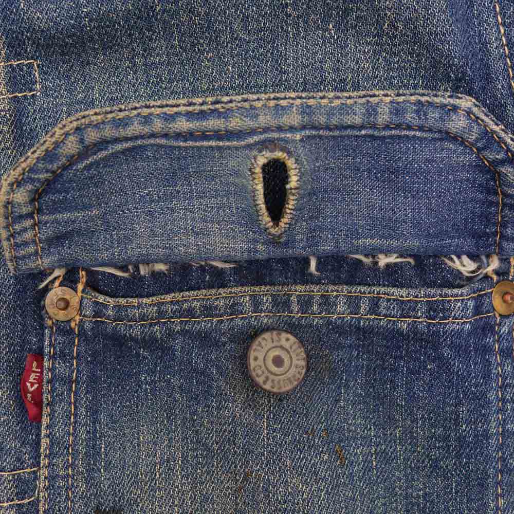 Levi's リーバイス ヴィンテージ オリジナル 519 XX 1st 裏地 ブランケット ボタン裏刻印無 ツープロング 片面タブ インディゴブルー系【中古】