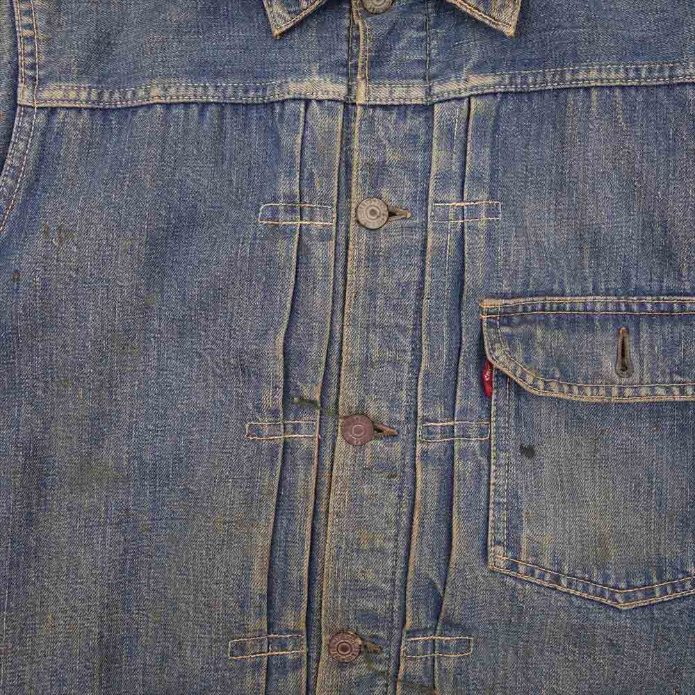 Levi's リーバイス ヴィンテージ オリジナル 519 XX 1st 裏地 ブランケット ボタン裏刻印無 ツープロング 片面タブ インディゴブルー系【中古】