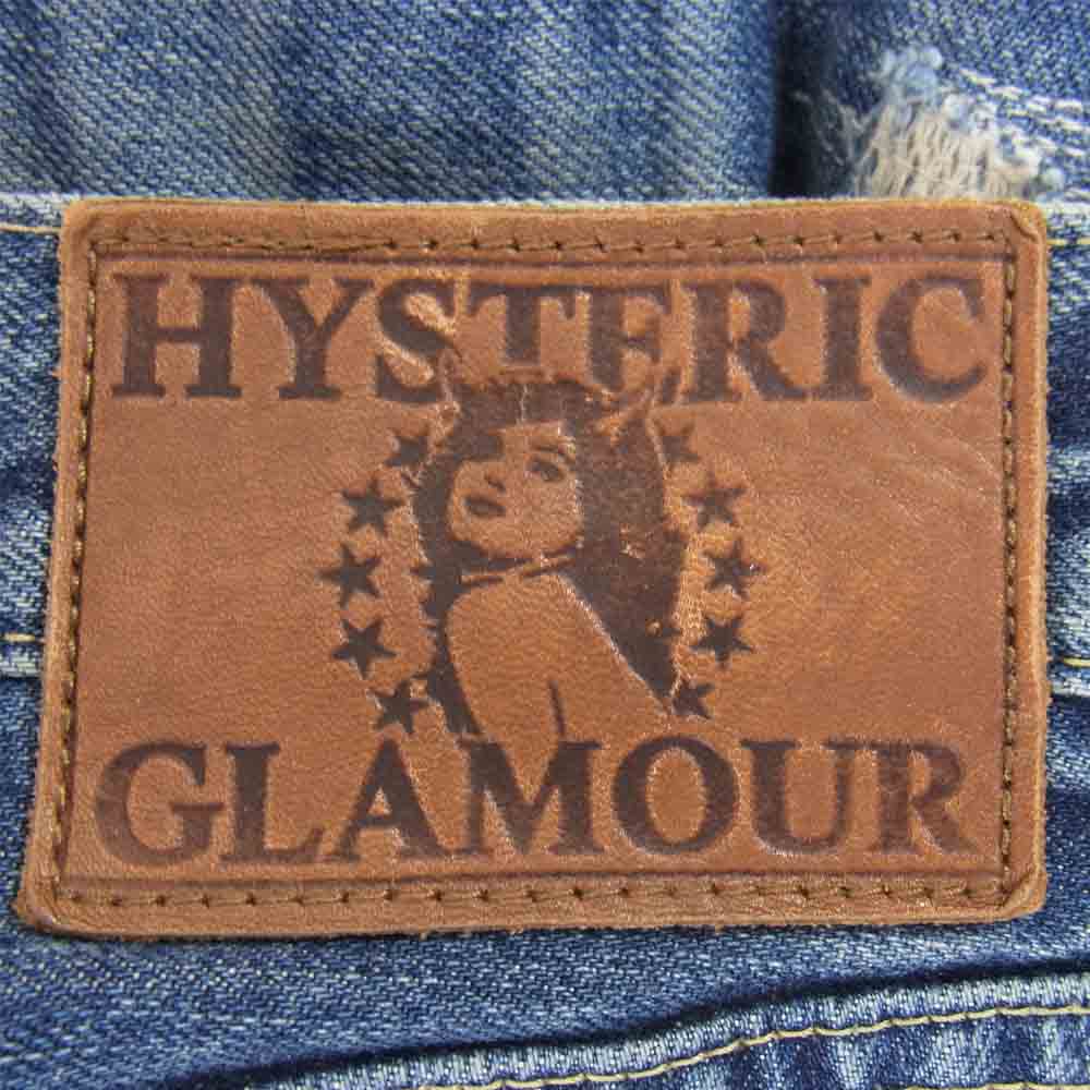 HYSTERIC GLAMOUR ヒステリックグラマー 0242AP03 DUR加工デニム スリムストレート PT インディゴブルー系 29【中古】