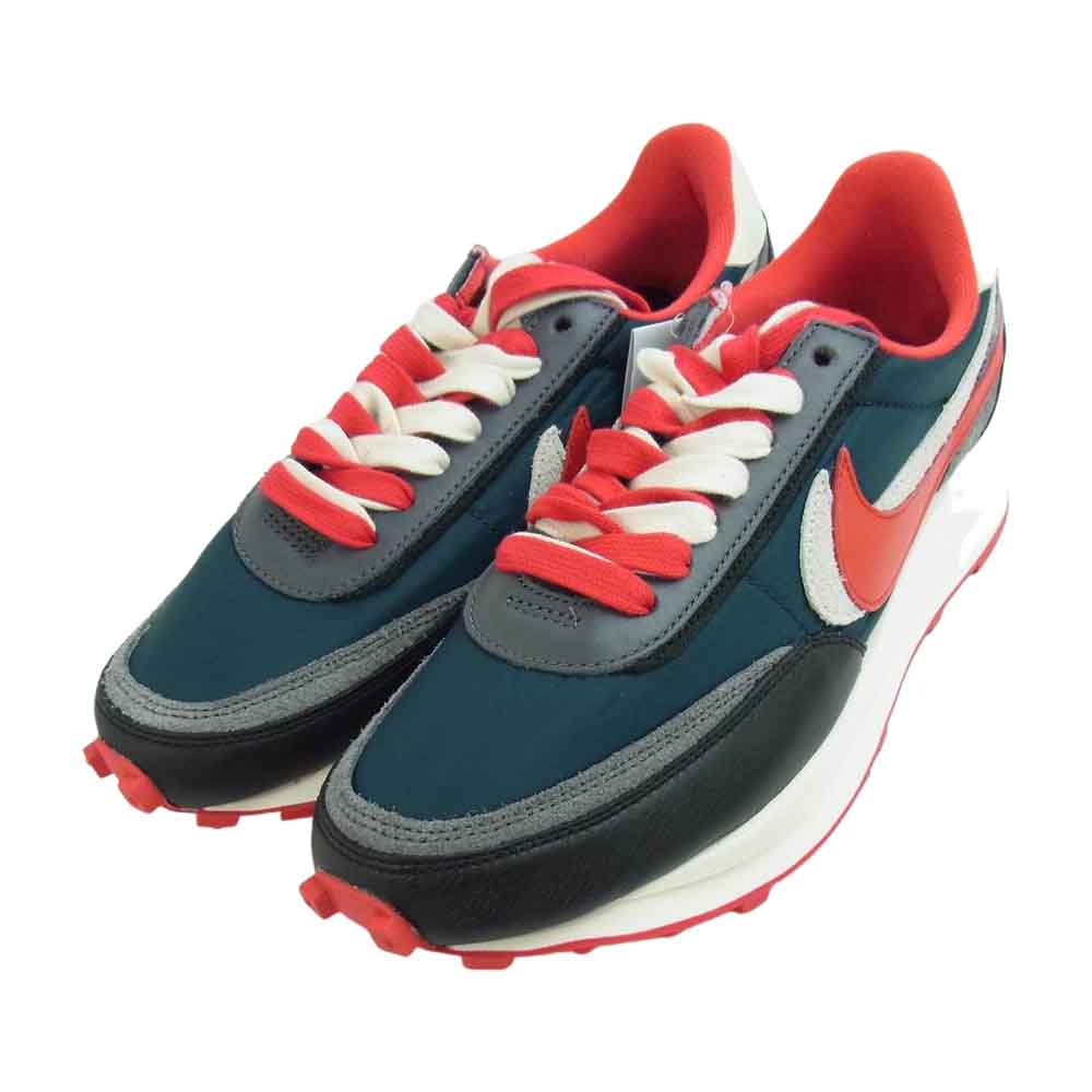 NIKE ナイキ × UNDERCOVER × sacai DJ4877 300 黒タグ付き LD WAFFLE ワッフル ローカット スニーカー モスグリーン系 レッド系 28cm【新古品】【未使用】【中古】