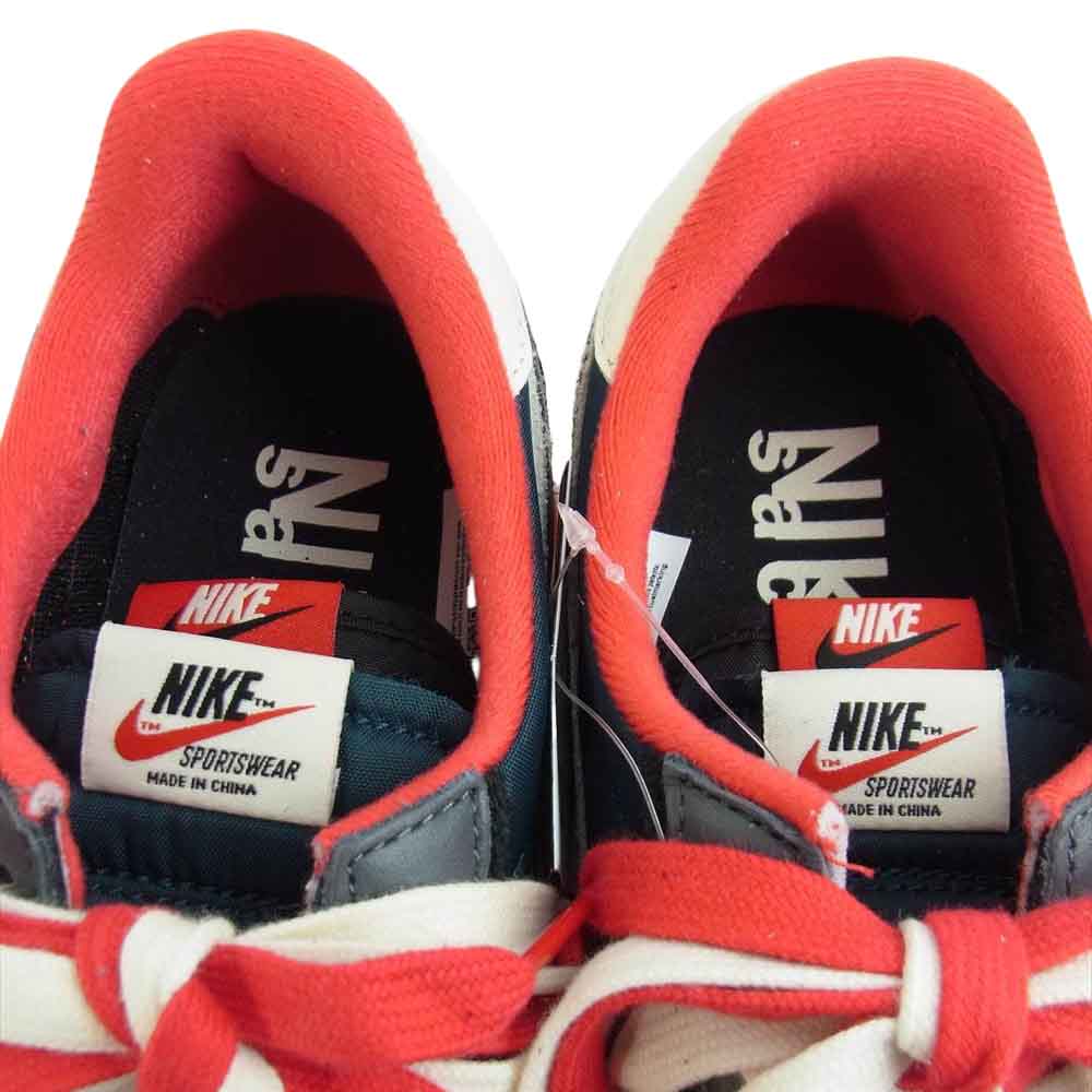 NIKE ナイキ × UNDERCOVER × sacai DJ4877 300 黒タグ付き LD WAFFLE ワッフル ローカット スニーカー モスグリーン系 レッド系 28cm【新古品】【未使用】【中古】