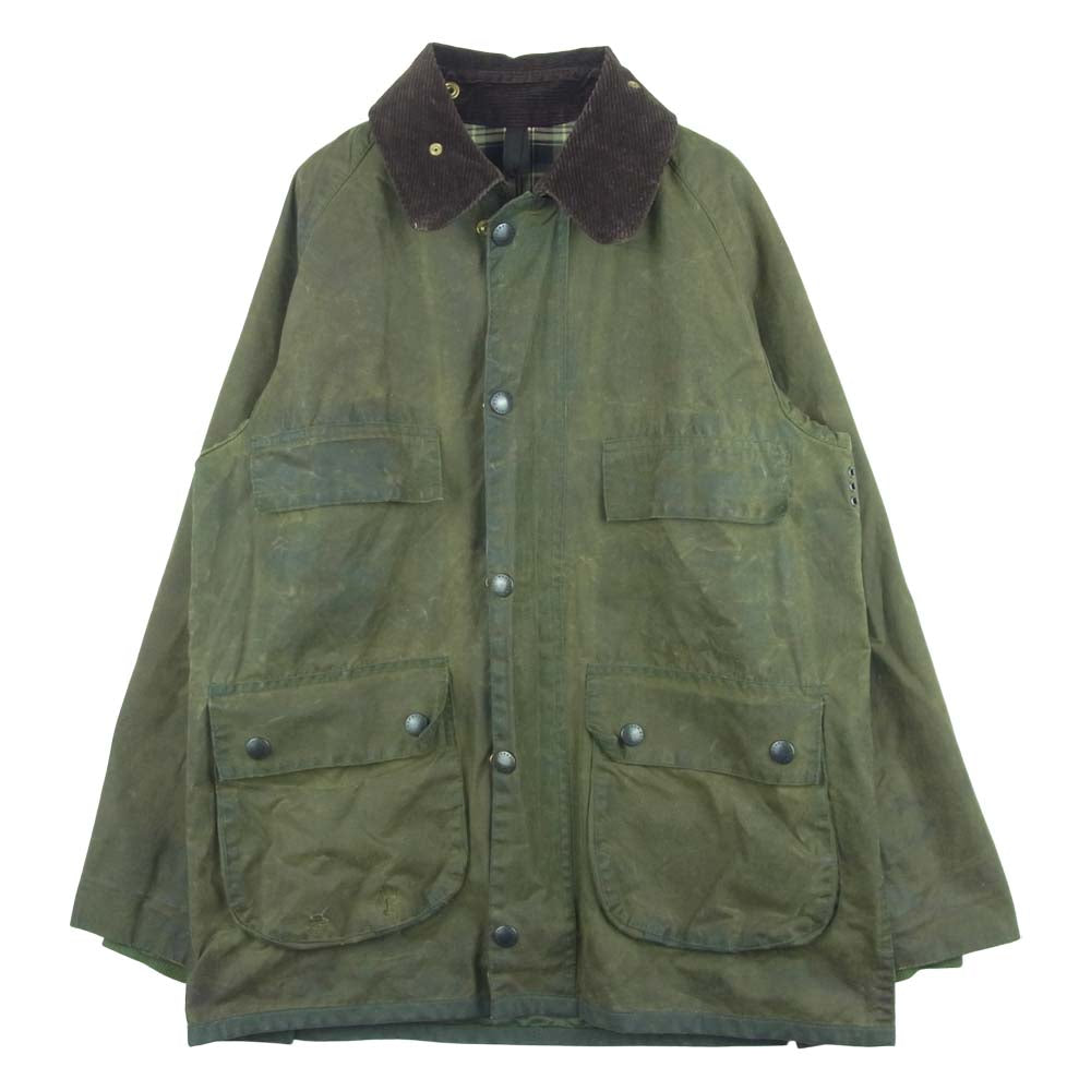 Barbour バブアー 88年製 3ワラント BEDALE ビデイル オイルド ジャケット イングランド製 カーキ系 36【中古】