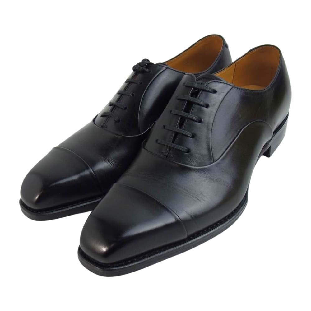 ユニオンインペリアル SU202 PRESTIGE Water proof leather 内羽 ストレートチップ レザー ビジネス シューズ ブラック系 6 1/2【中古】