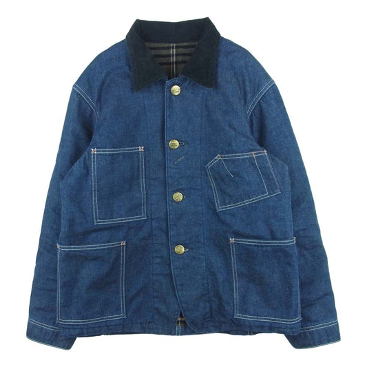 AT LAST アットラスト ブランケット デニム カバーオール ジャケット インディゴブルー系【中古】