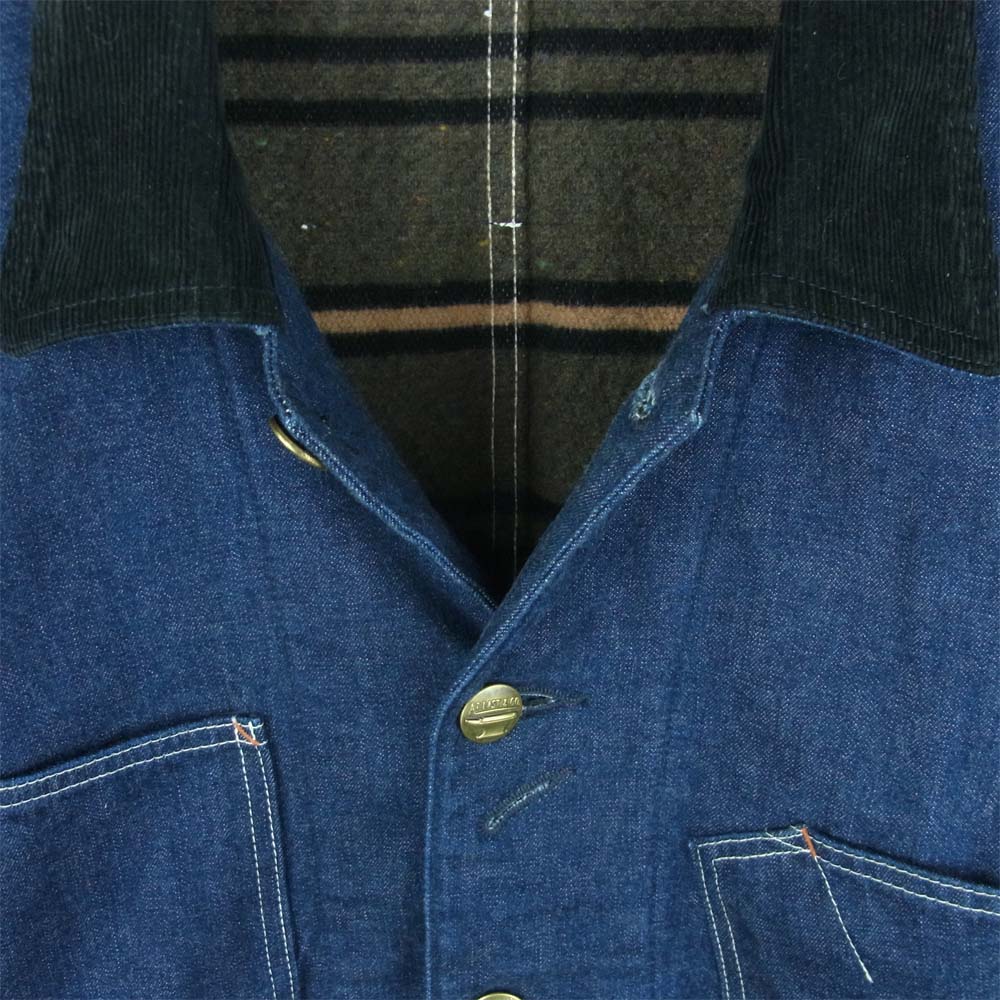AT LAST アットラスト ブランケット デニム カバーオール ジャケット インディゴブルー系【中古】