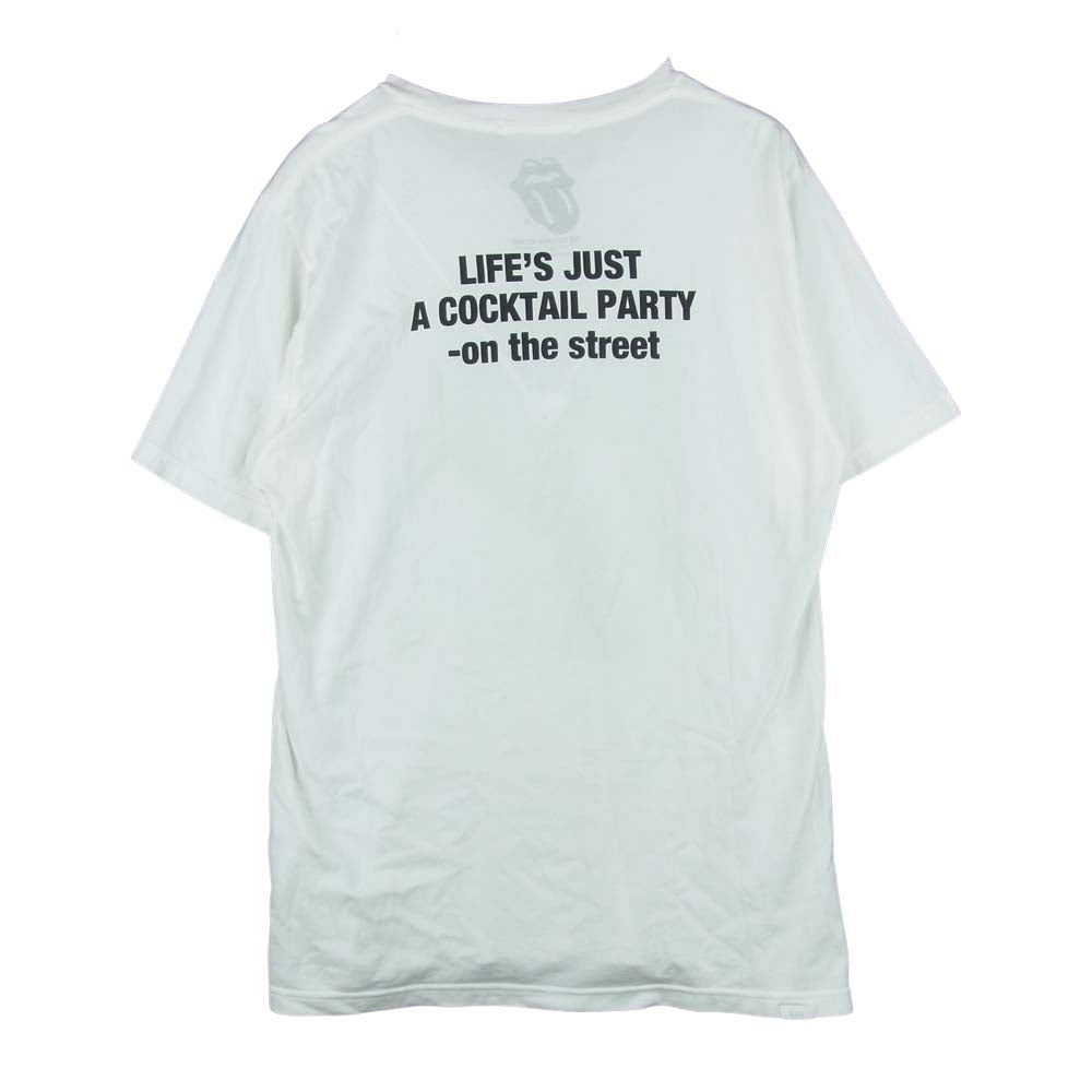 HYSTERIC GLAMOUR ヒステリックグラマー 19SS 06191CT07 XXX トリプルエックス THE ROLLING STONES GLOBE THEATRE 1965 ローリング ストーンズ 半袖 Tシャツ ホワイト系 M【美品】【中古】