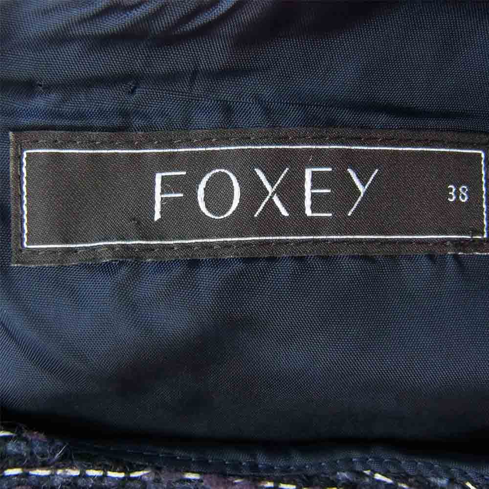 FOXEY フォクシー 32798-SOFE129T サイドクール ワンピース ネイビー系 38【中古】